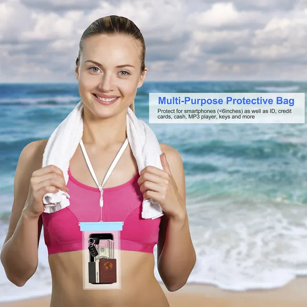 Universal IPX8 Waterproof Phone Pouch Dry Bag Case Underwater Protective High Touch Sensitive